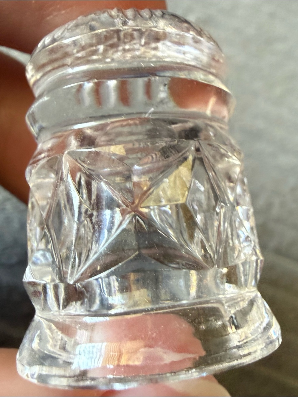 Waterford Clear Crystal Signed Thimble Collectible